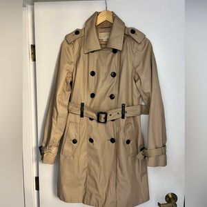 Michael Kors water-repellent knee-length trench coat.